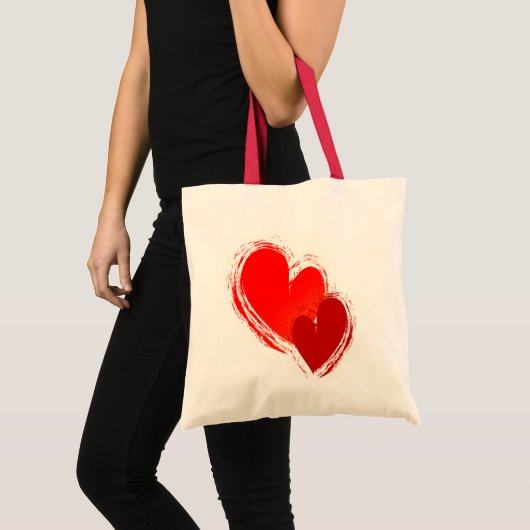 Twee harten uit liefde tote bag (Voorkant (product))