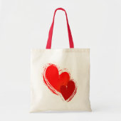 Twee harten uit liefde tote bag (Voorkant)