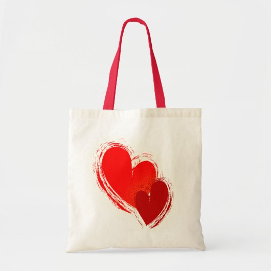 Twee harten uit liefde tote bag (Voorkant)