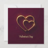 Twee harten Valentijnskaart Feestdagenkaart (Voorkant)