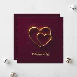 Twee harten Valentijnskaart Feestdagenkaart