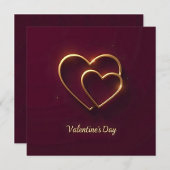 Twee harten Valentijnskaart Feestdagenkaart