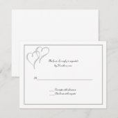 Twee harten van één liefdeskaart met RSVP (Voorkant / Achterkant)