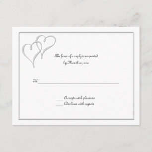 Twee harten van één liefdeskaart met RSVP Kaartje