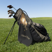 Twee harten van golfer voor bruiloft Valentijnsdag Golfhanddoek (Groen)