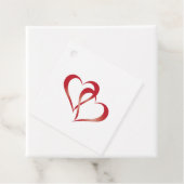 Twee harten verbonden bedankjes labels (In situ)