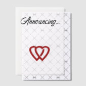 Twee harten verlovingsaankondiging vellum uitnodigingen (Offset (Uitnodiging))