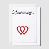Twee harten verlovingsaankondiging vellum uitnodigingen (Offset)