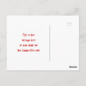 Twee harten Verse Witte Sneeuw Rood Golfmetaal Briefkaart (Achterkant)