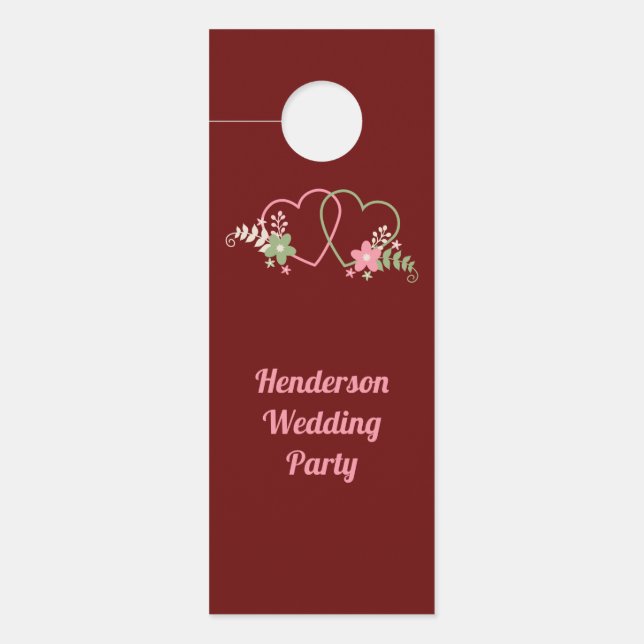 Twee harten verstoren geen bruiloft deurhanger (Voorkant)