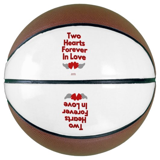Twee harten voor altijd verliefd basketbal (Voorkant)