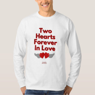 Twee harten voor eeuwig in de Mannen van de liefde T-shirt