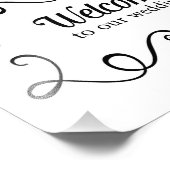 Twee harten Welkom bij ons trouwbord Foto Afdruk (Hoek)