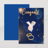 Twee harten worden een gefeliciteerd trouwkaart (Voorkant / Achterkant)