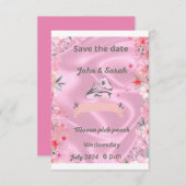 Twee harten worden één uitnodiging trouwkaarten (Voorkant / Achterkant)