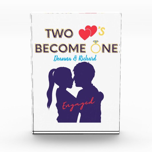 Twee harten worden er een fotoblokken (Voorkant)