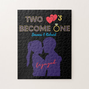 Twee harten worden er een legpuzzel