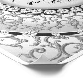 Twee hartenmonogram weddenschap poster (Hoek)