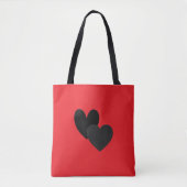 Twee Hartentote Tote Bag (Voorkant)