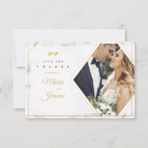 Twee hartfoto Hartelijk dank Kaart