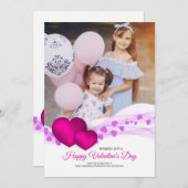 Twee hartfoto-Valentijnsdag Feestdagenkaart (Voorkant / Achterkant)