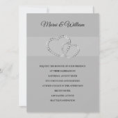 Twee Hartjes Trouw Uitnodiging (Voorkant)