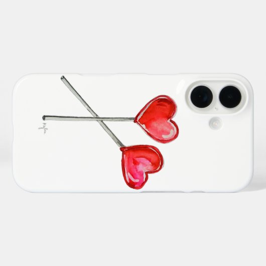 Twee hartlijnen Case-Mate iPhone case (Achterkant (horizontaal))