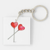 Twee hartlijnen sleutelhanger (Achterkant)