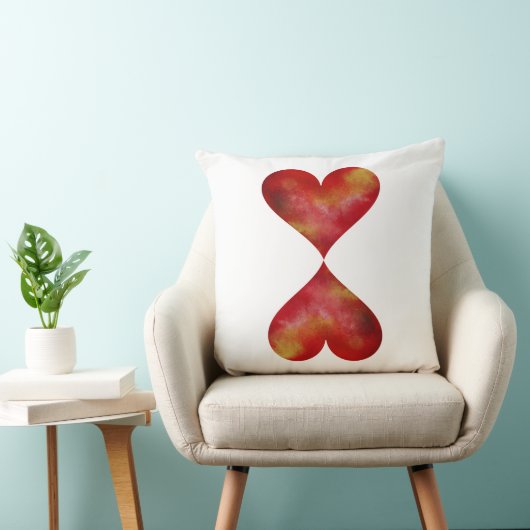 Twee hartpijlen kussen (Stoel)