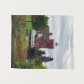 Twee haven vuurtoren & boot tapijt wandkleed (Voorkant (horizontaal))