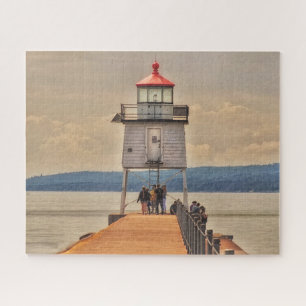 Twee havens Minnesota vuurtoren op Lake Superior Legpuzzel