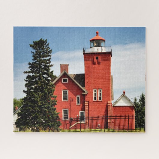 Twee havens vuurtoren in Minnesota Legpuzzel (Horizontaal)