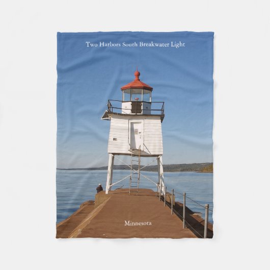 Twee havens Zuid Breakwater Light deken (Voorkant)