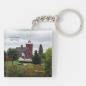 Twee havenvuurtoren en een sleutelketen voor boota sleutelhanger (Achterkant)