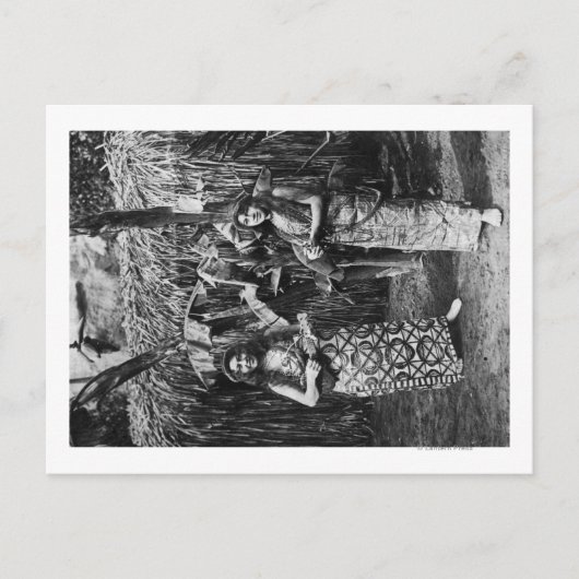 Twee Hawaiiaanse vrouwen met Ukalalees foto Briefkaart (Voorkant)