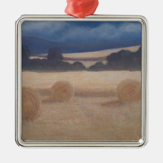 Twee Hay Bales 2012 2 Metalen Ornament (Voorkant)