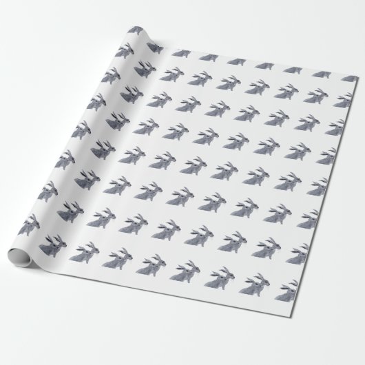 TWEE HAZEN CADEAUPAPIER (Uitgerold)
