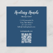 Twee Healing Hands Waterverf Boho QR Code Vierkante Visitekaartje (Achterkant)