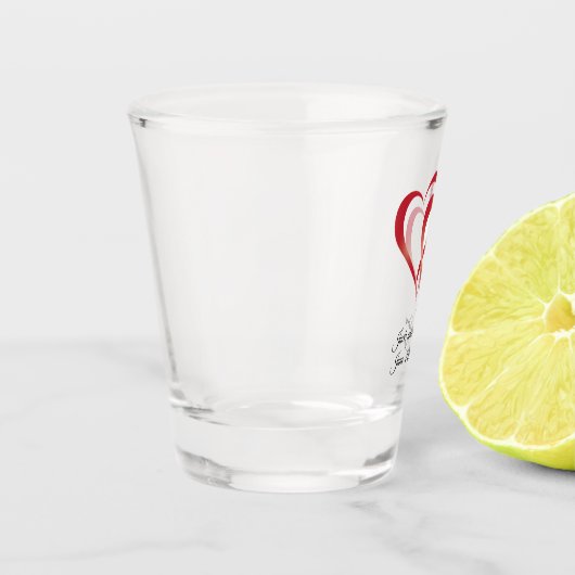 Twee Heart Shot glas (Links)