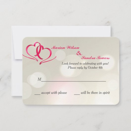 Twee Hearts United Response-Kaarten Kaart (Voorkant)