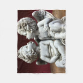 Twee Heavenly Angel Cherubs Fleece Deken (Voorkant)