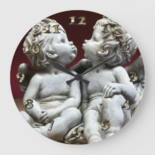 Twee Heavenly Angel Cherubs Grote Klok