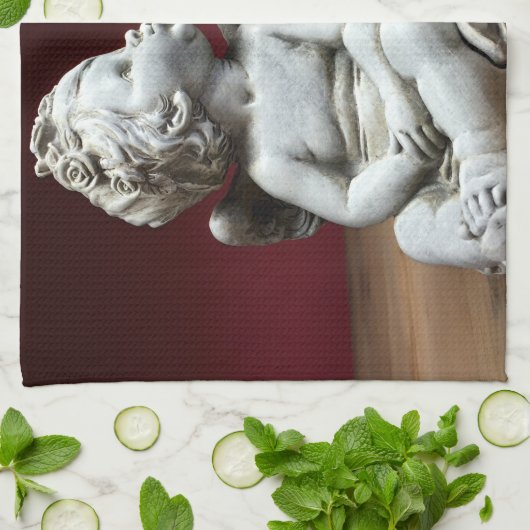 Twee Heavenly Angel Cherubs Theedoek (Gevouwen)