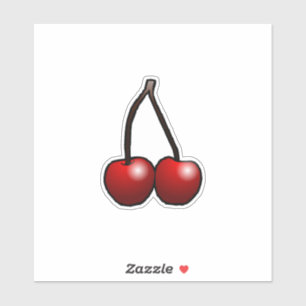 Twee heerlijke kersen sticker