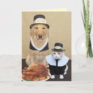 Twee Heilige Pelgrims Feestdagen Kaart