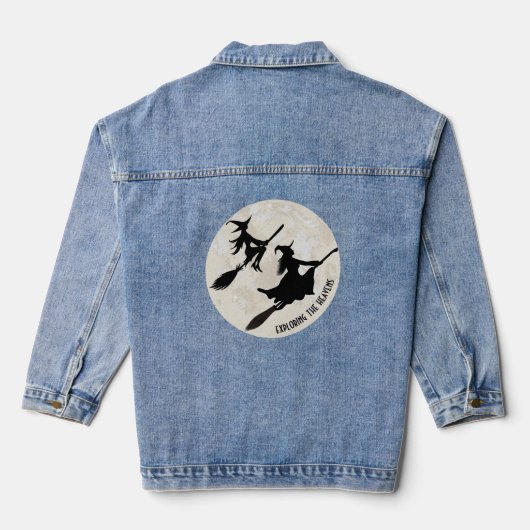 Twee heksen die de hemel verkennen denim jacket (Achterkant)