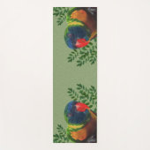 Twee heldere Macaw Parrots Green Leaves Yogamat (Voorkant)