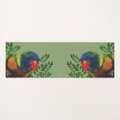 Twee heldere Macaw Parrots Green Leaves Yogamat (Voorkant (horizontaal))