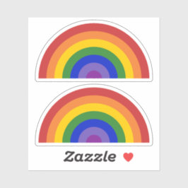 Twee heldere Rainbow LGBTQ Pride Sticker