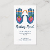 Twee helende handen regenboogWaterverf 5 Klantenkaartje (Achterkant)